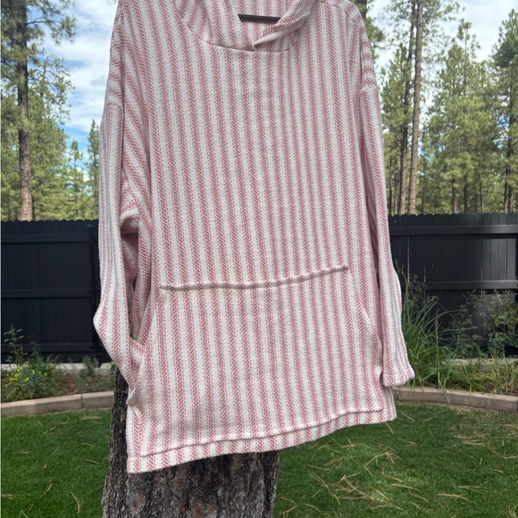 XL Striped Pink and White Women's Hoodie/oversized - Picture 4 of 4